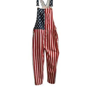 American flag overalls. Unisex. See photos for approx measurements
